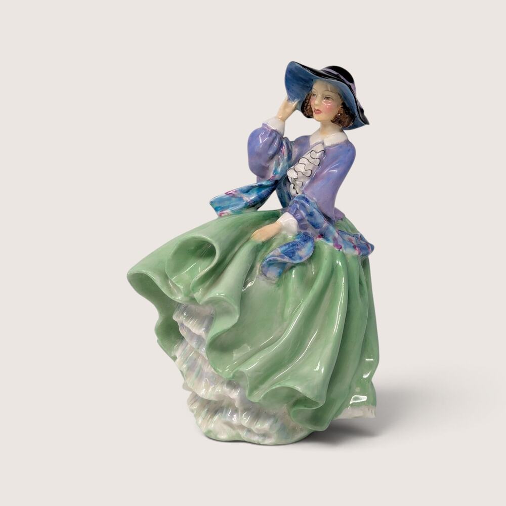 Vintage Royal Doulton Top O The Hill Figurine | HN 1833 Bone China Lady